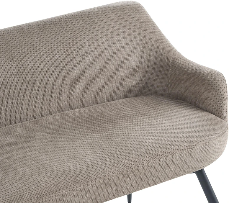 Sofa Beliani 2 vietų valgomojo suoliukas ARENDAL smėlio ir pilkos spalvos