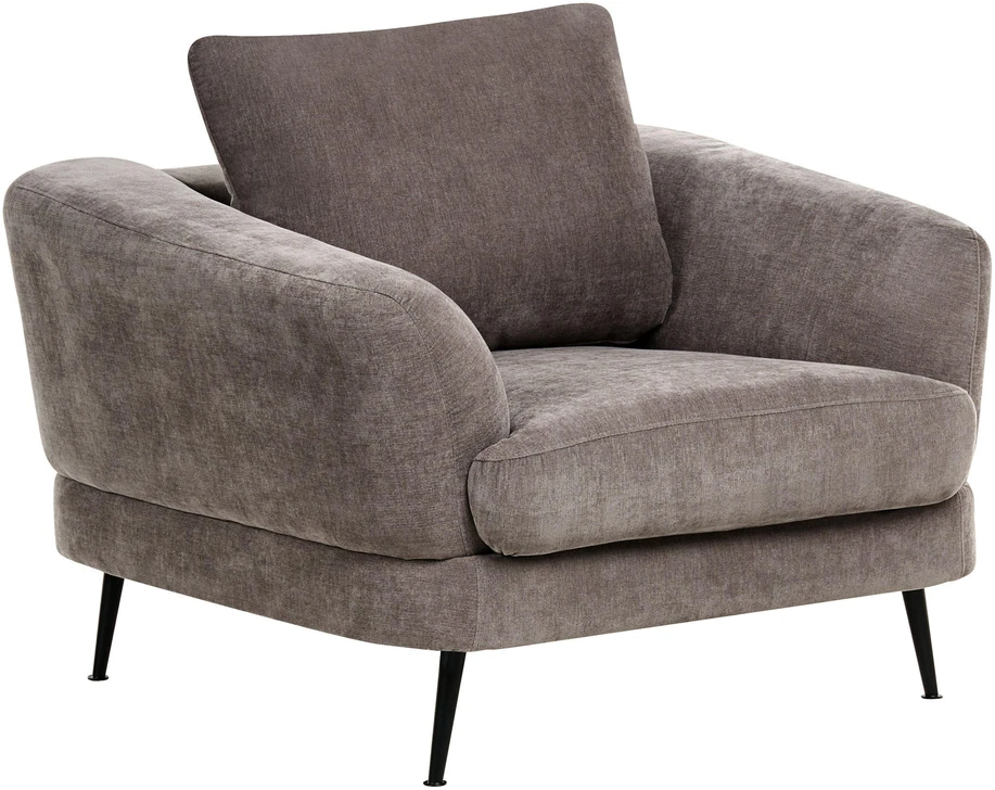 Sofa Beliani 3 asmenų svetainės baldų komplektas KJAER, šenilas, smėlio ir pilkos spalvos