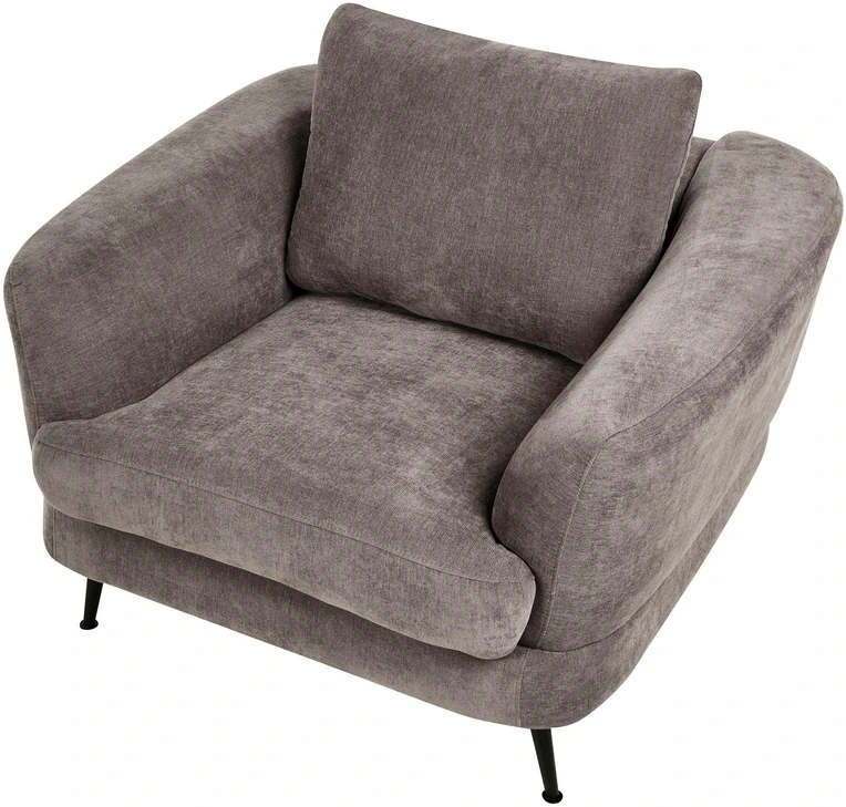 Sofa Beliani 3 asmenų svetainės baldų komplektas KJAER, šenilas, smėlio ir pilkos spalvos