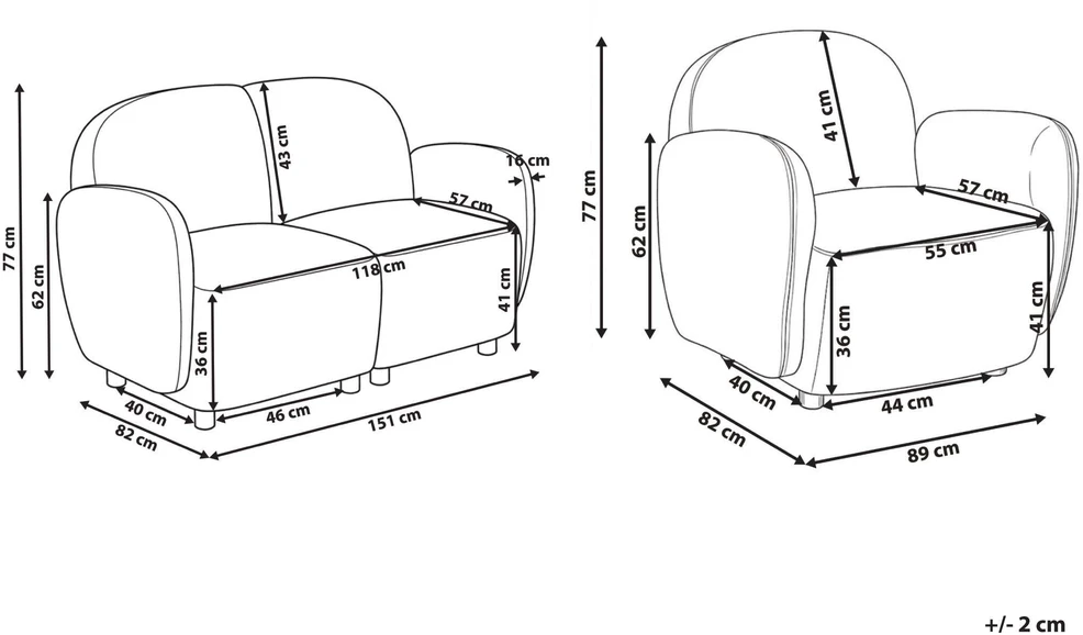 Sofa Beliani 3 vietų poilsio baldų komplektas JULE, rudas
