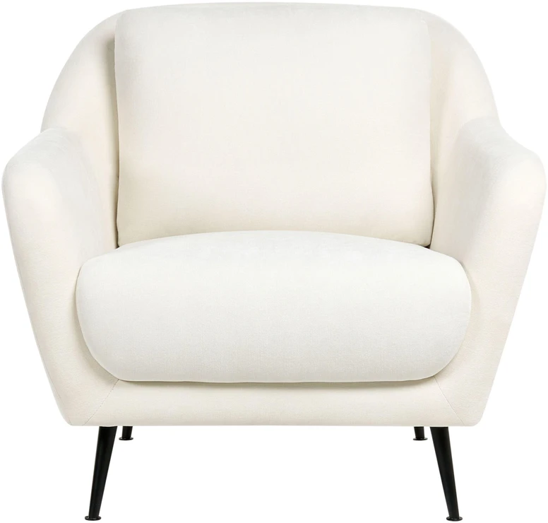 Sofa Beliani 3 vietų svetainės baldų komplektas EIBY šenilinis baltas