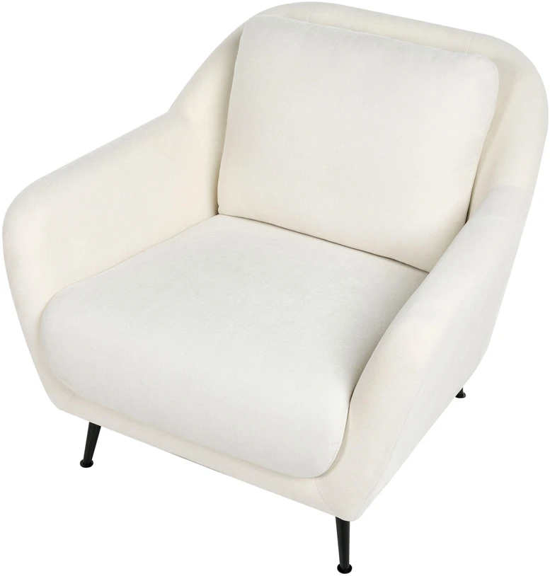 Sofa Beliani 3 vietų svetainės baldų komplektas EIBY šenilinis baltas