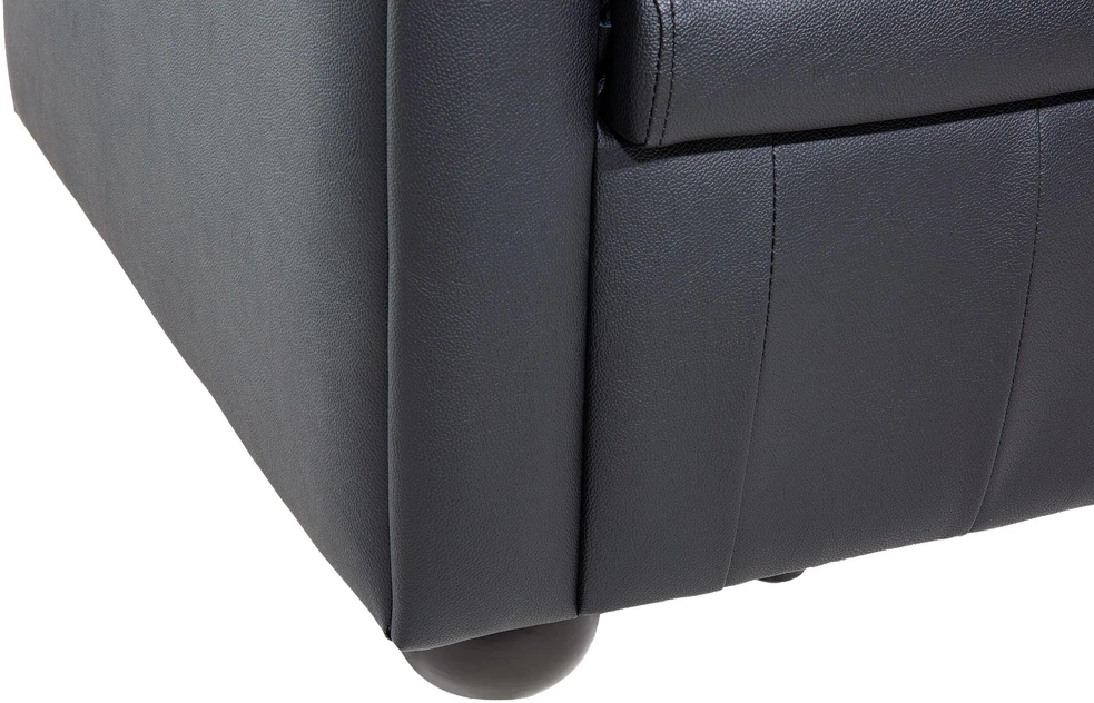 Sofa Beliani 4 asmenų poilsio baldų komplektas CHESTERFIELD, natūrali oda, juoda spalva