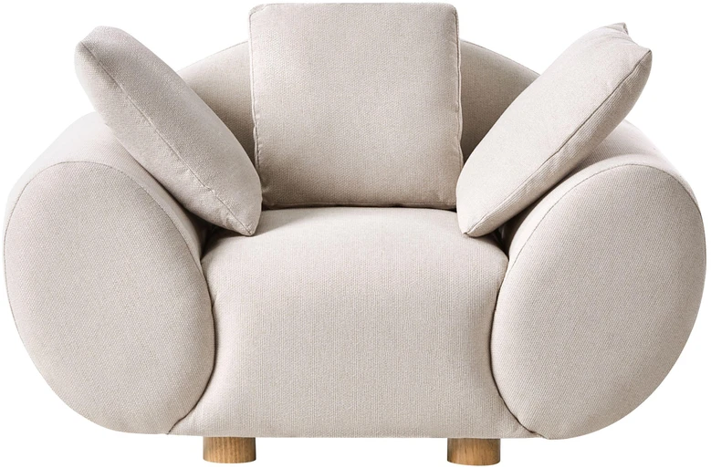 Sofa Beliani 4 asmenų svetainės baldų komplektas RINGEL šviesiai smėlio spalvos