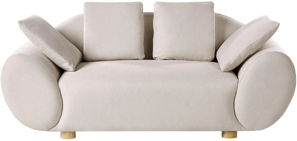 Sofa Beliani 4 asmenų svetainės baldų komplektas RINGEL šviesiai smėlio spalvos