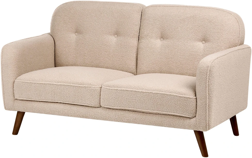 Sofa Beliani 4 asmenų svetainės baldų komplektas ETTRUM, smėlio spalvos boucle