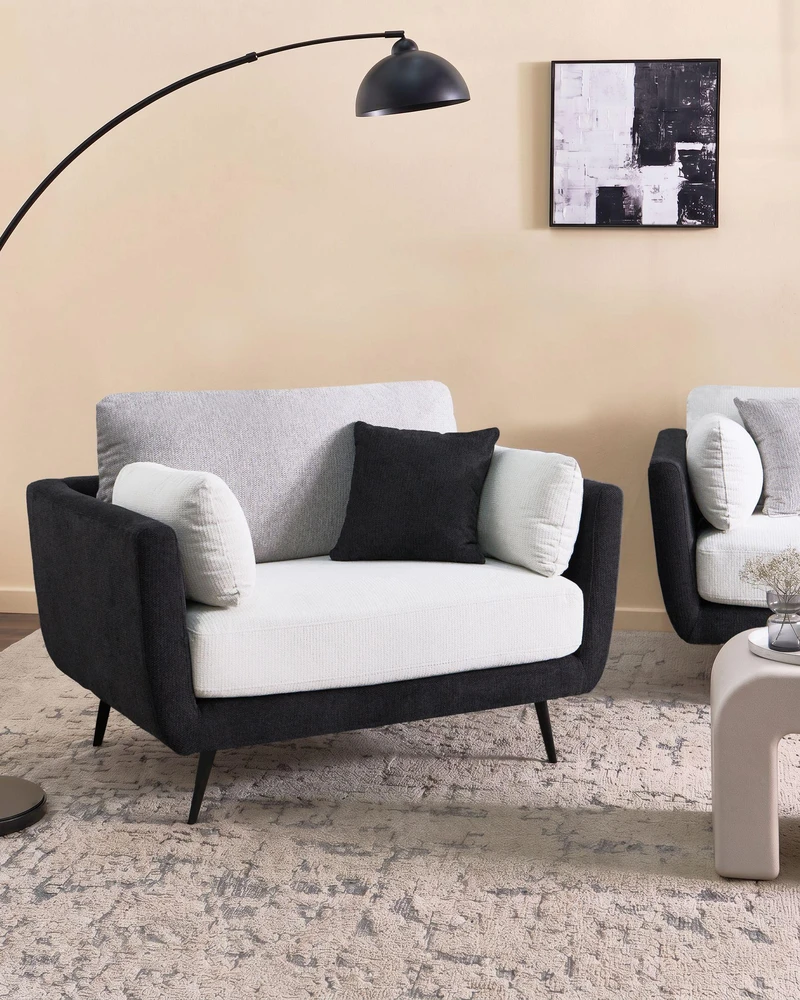 Sofa Beliani 4 vietų poilsio baldų komplektas BOLGA, juodas