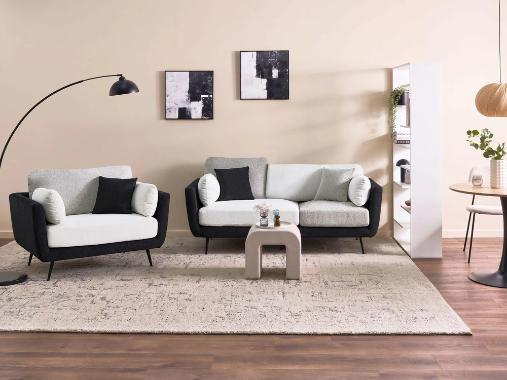 Sofa Beliani 4 vietų poilsio baldų komplektas BOLGA, juodas