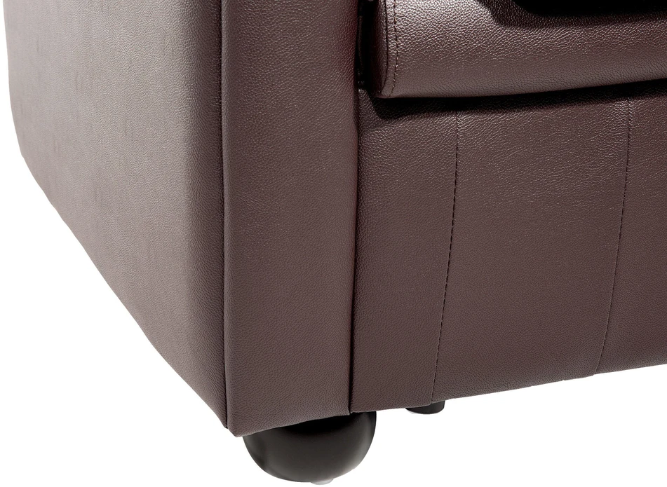 Sofa Beliani 4 vietų poilsio komplektas CHESTERFIELD natūralios odos, rudas