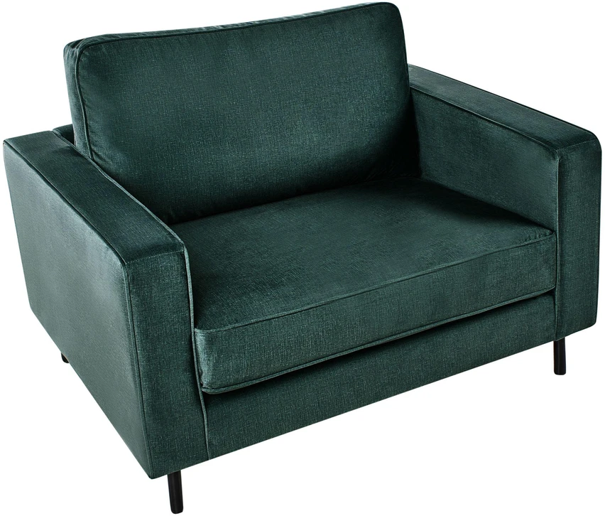 Sofa Beliani 4 vietų svetainės baldų komplektas SAVALEN, veliūras, tamsiai žalias