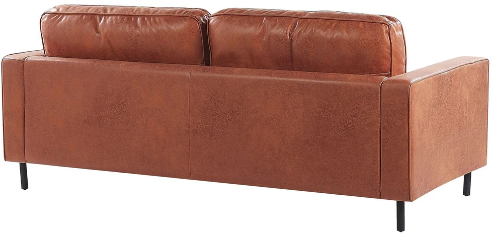 Sofa Beliani 4 vietų svetainės baldų komplektas SAVALEN, ekologiška oda, auksinė ruda
