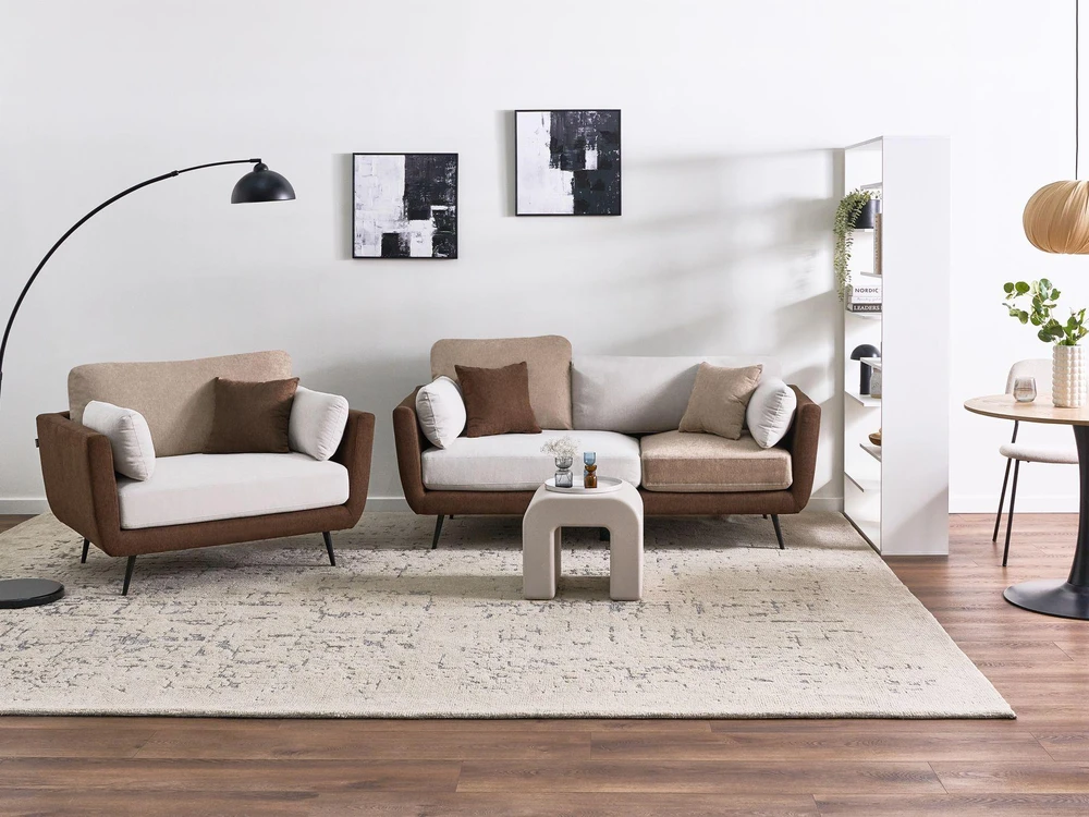 Sofa Beliani 4 vietų svetainės baldų komplektas BOLGA, rudas