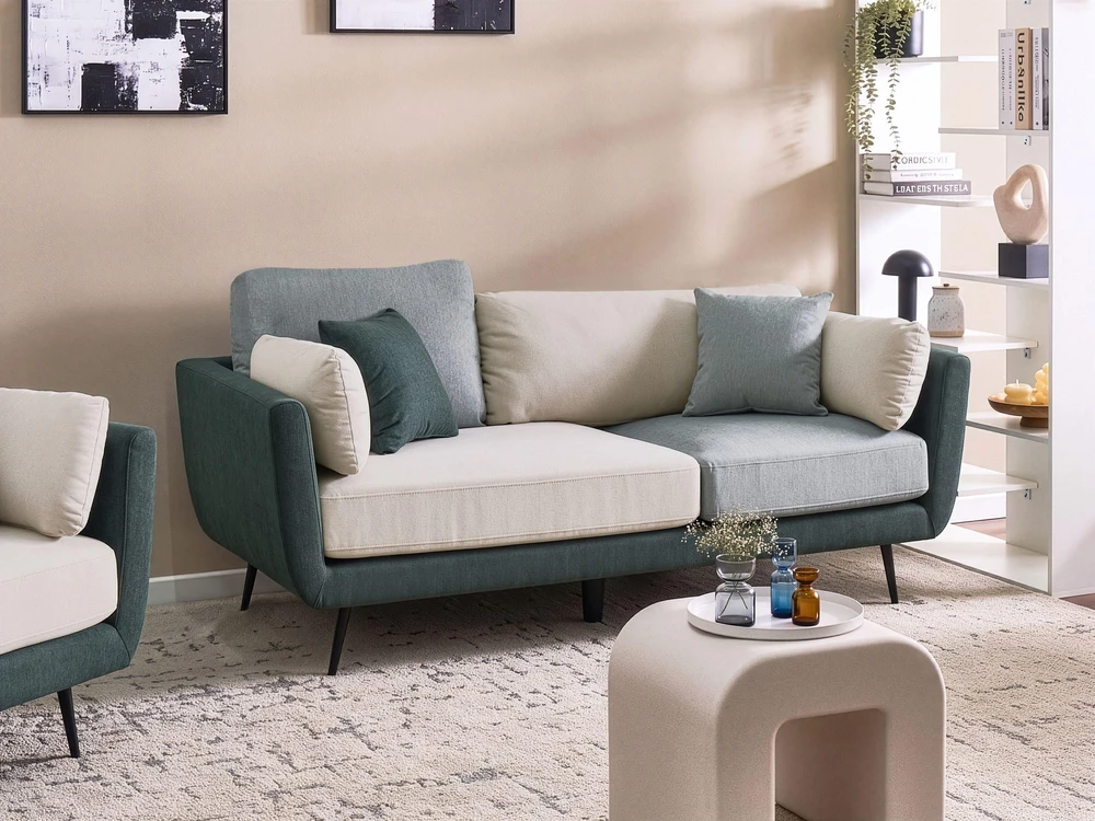 Sofa Beliani 4 vietų svetainės baldų komplektas BOLGA žalias
