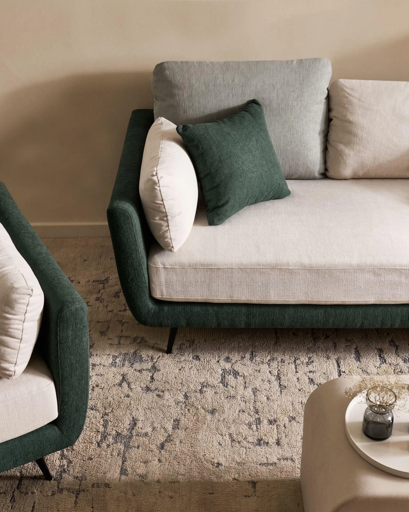 Sofa Beliani 4 vietų svetainės baldų komplektas BOLGA žalias