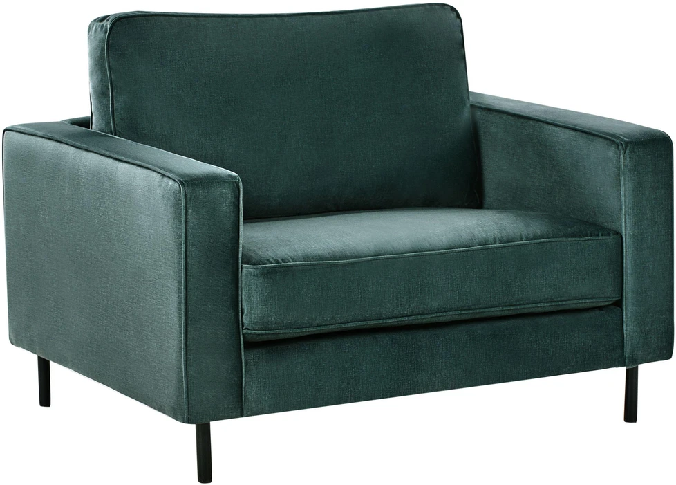 Sofa Beliani 4 vietų svetainės baldų komplektas SAVALEN, veliūras, tamsiai žalias