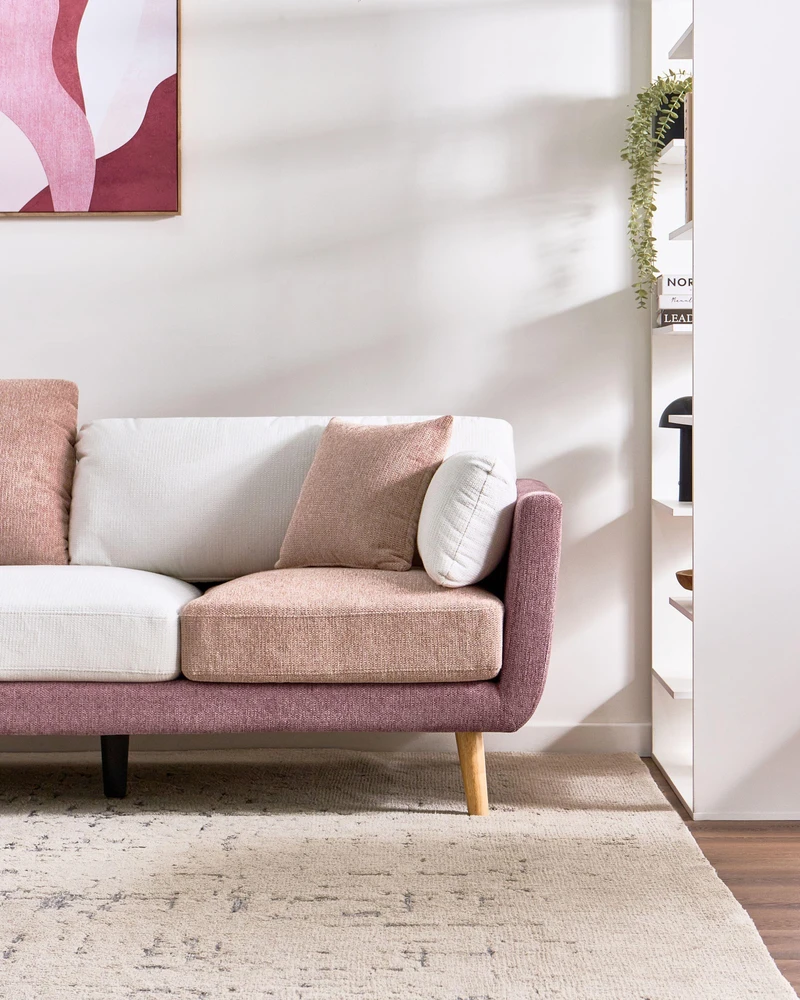 Sofa Beliani 4 vietų svetainės baldų komplektas BOLGA, rožinis