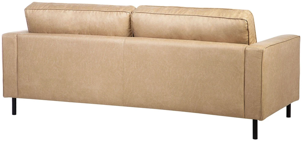 Sofa Beliani 4 vietų svetainės baldų komplektas SAVALEN iš ekologiškos odos, smėlio spalvos
