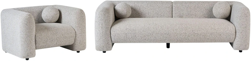 Sofa Beliani 4 vietų svetainės baldų komplektas LEIREN smėlio spalvos