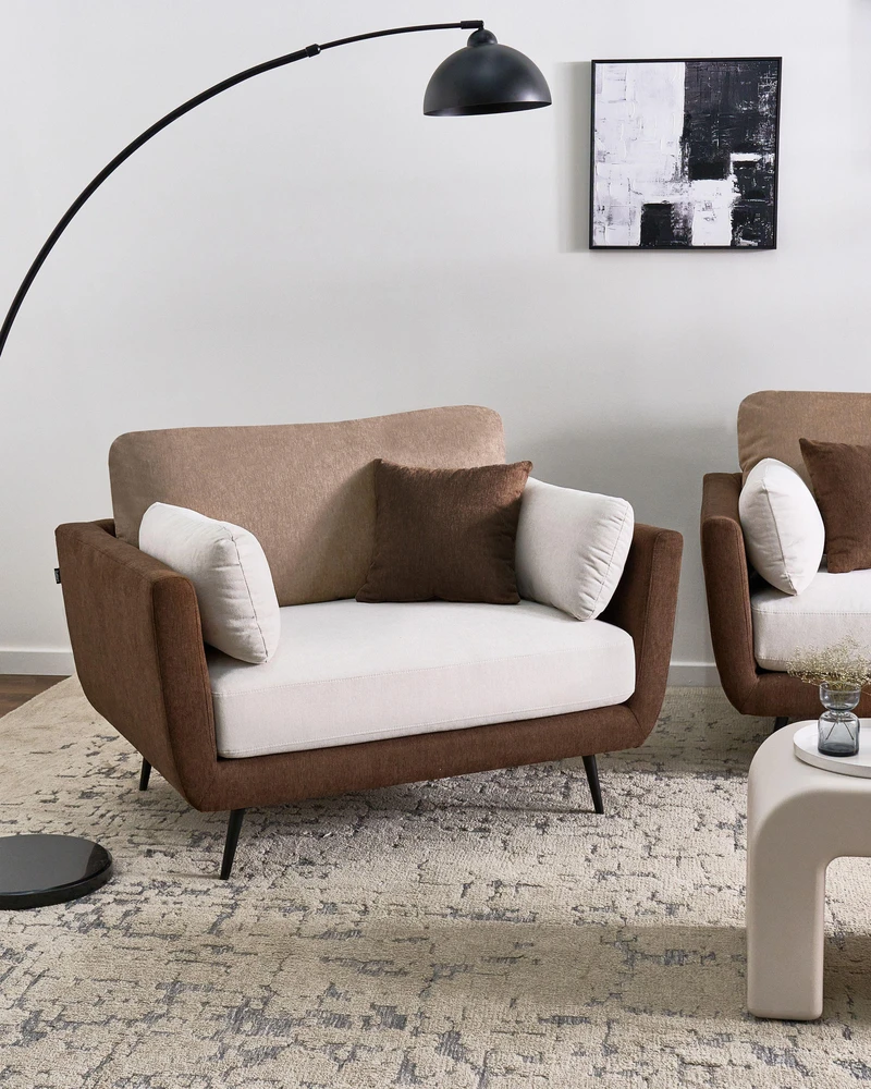 Sofa Beliani 4 vietų svetainės baldų komplektas BOLGA, rudas