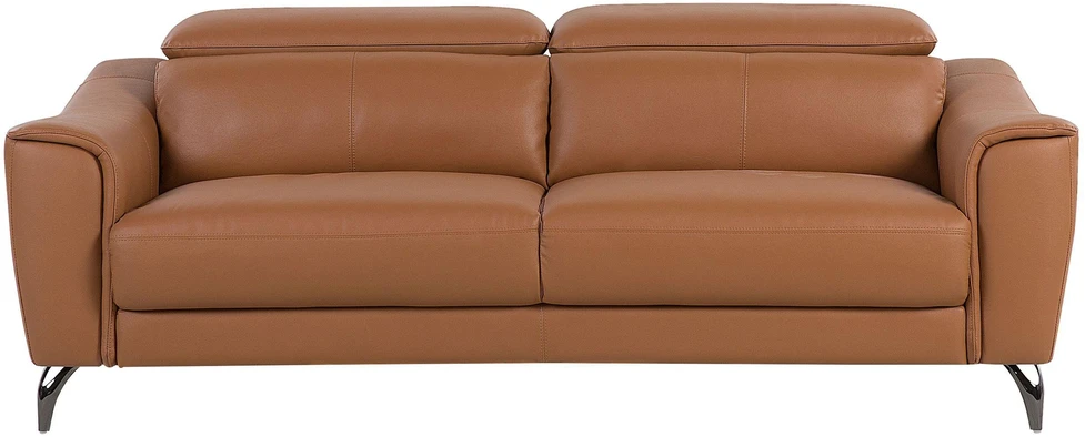 Sofa Beliani 4 vietų svetainės baldų komplektas NARWIK iš natūralios odos, rudas