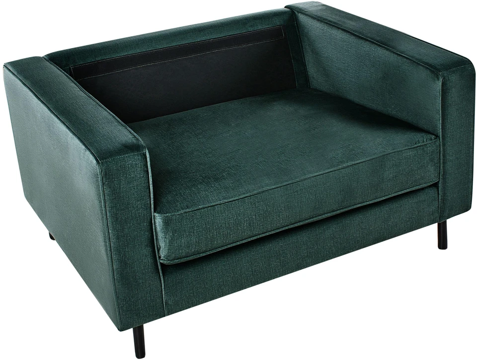 Sofa Beliani 4 vietų svetainės baldų komplektas SAVALEN, veliūras, tamsiai žalias