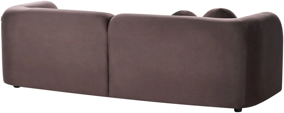 Sofa Beliani 4 vietų svetainės baldų komplektas LEIREN, veliūras, tamsiai rudas