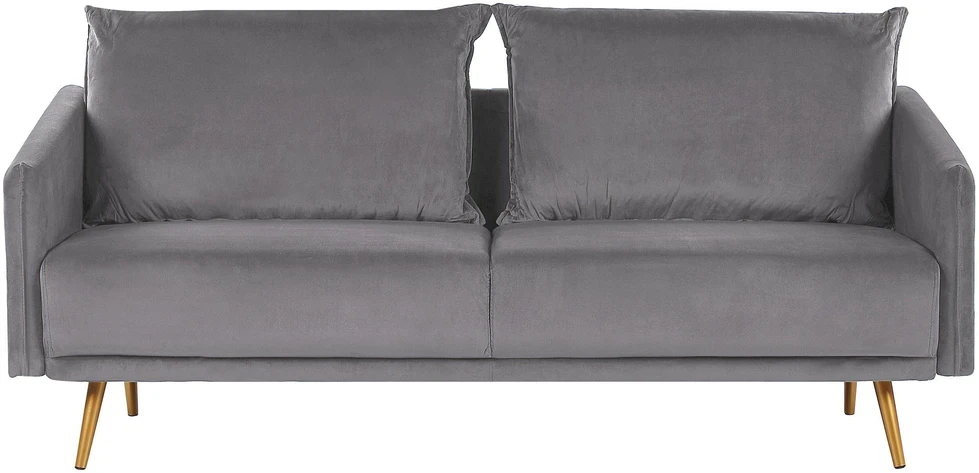 Sofa Beliani 5 asmenų svetainės baldų komplektas MAURA, veliūrinis, pilkas