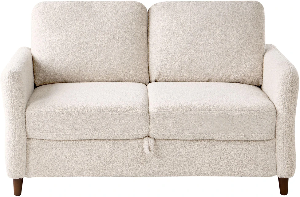 Sofa Beliani 5 asmenų svetainės baldų komplektas MARE Boucle smėlio spalvos