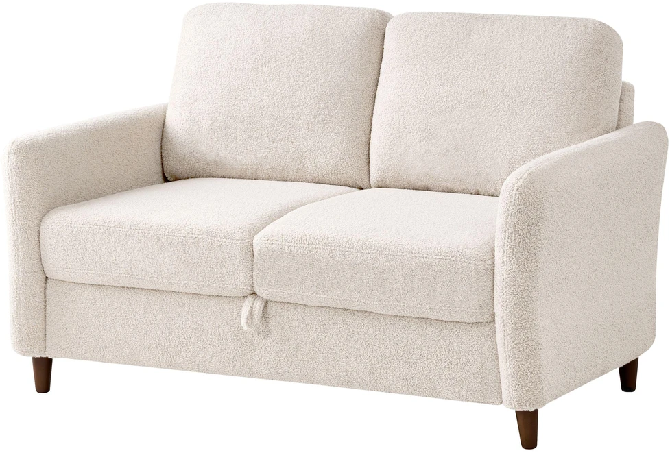 Sofa Beliani 5 asmenų svetainės baldų komplektas MARE Boucle smėlio spalvos