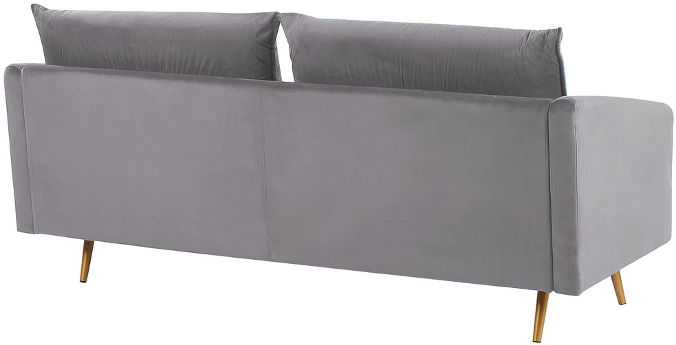 Sofa Beliani 5 asmenų svetainės baldų komplektas MAURA, veliūrinis, pilkas