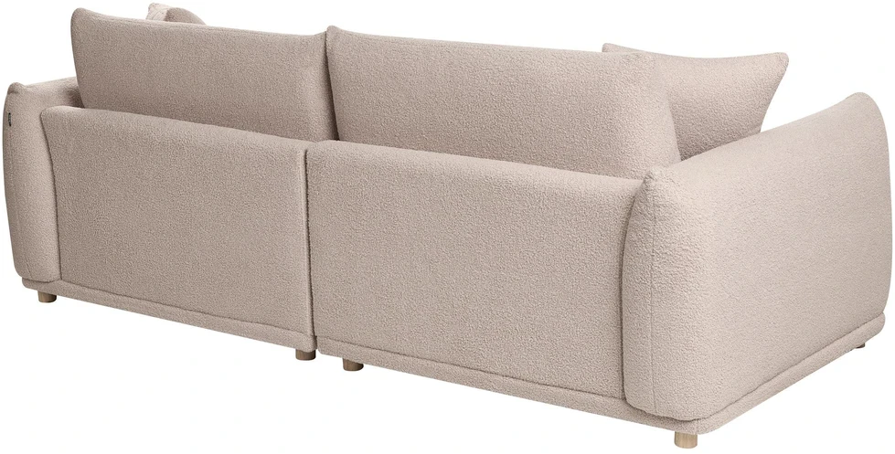 Sofa Beliani 5 asmenų svetainės baldų komplektas JUBEK, smėlio spalvos boucle audinys