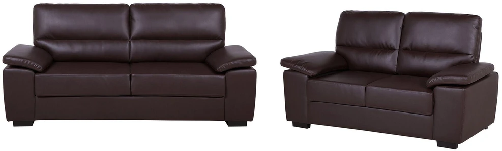 Sofa Beliani 5 vietų baldų komplektas VOGAR dirbtinės odos tamsiai rudas
