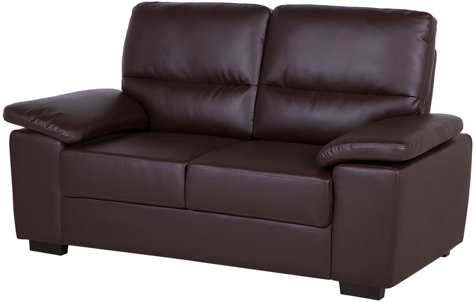 Sofa Beliani 5 vietų baldų komplektas VOGAR dirbtinės odos tamsiai rudas