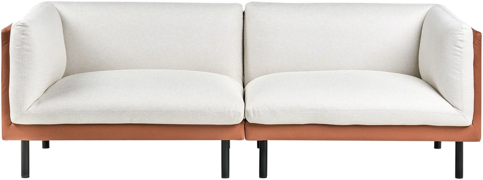 Sofa Beliani 5 vietų baldų komplektas VORGOD, kreminė balta