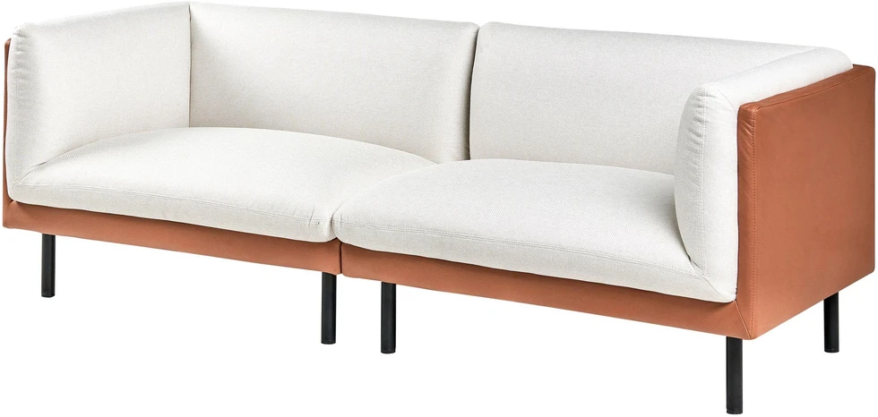 Sofa Beliani 5 vietų baldų komplektas VORGOD, kreminė balta