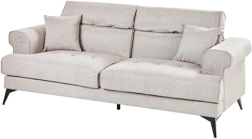 Sofa Beliani 5 vietų minkštas kampas SKIVE smėlio pilkos spalvos