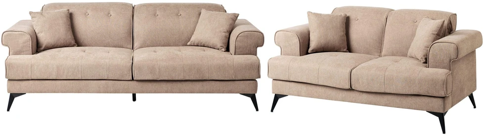 Sofa Beliani 5 vietų minkštų baldų komplektas SKIVE šviesiai rudas