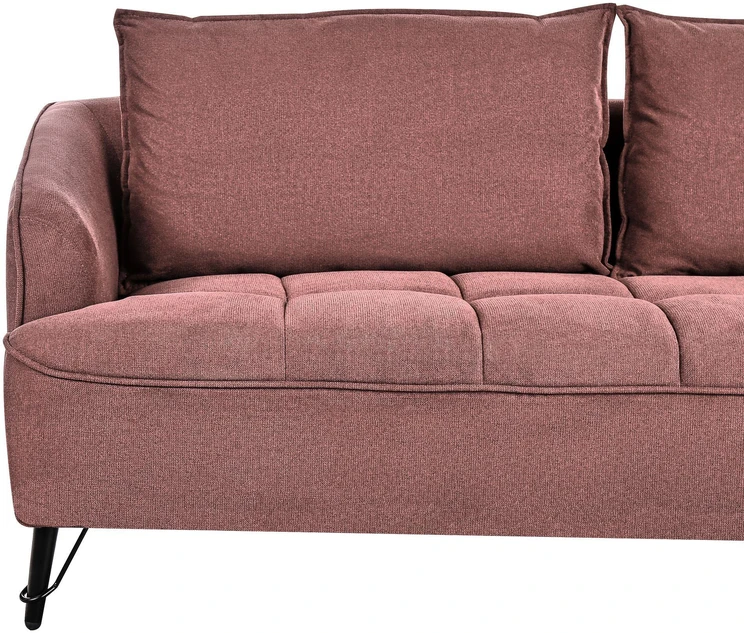 Sofa Beliani 5 vietų minkštų baldų komplektas HOBRO bordo spalvos