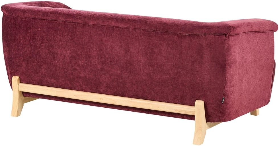 Sofa Beliani 5 vietų minkštųjų baldų komplektas ALNOR, šenilas, burgundinės spalvos