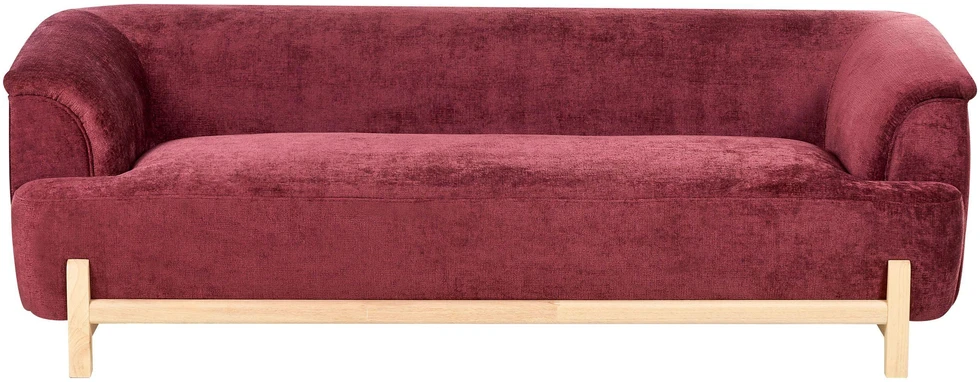 Sofa Beliani 5 vietų minkštųjų baldų komplektas ALNOR, šenilas, burgundinės spalvos