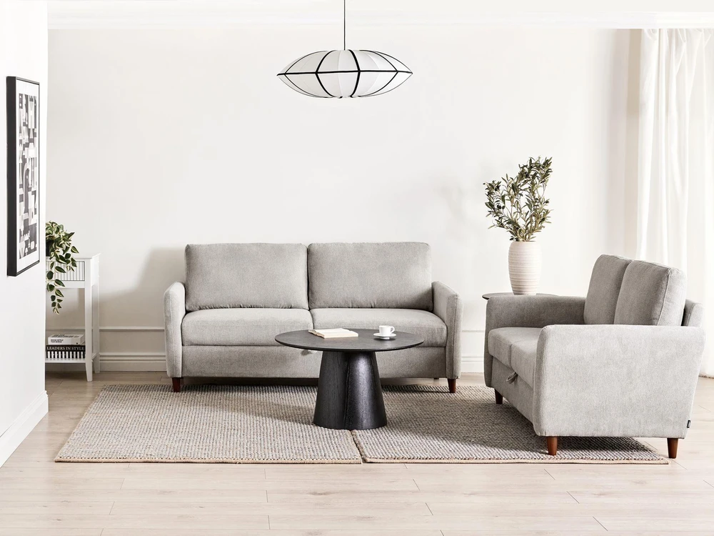 Sofa Beliani 5 vietų poilsio baldų komplektas MARE pilkas
