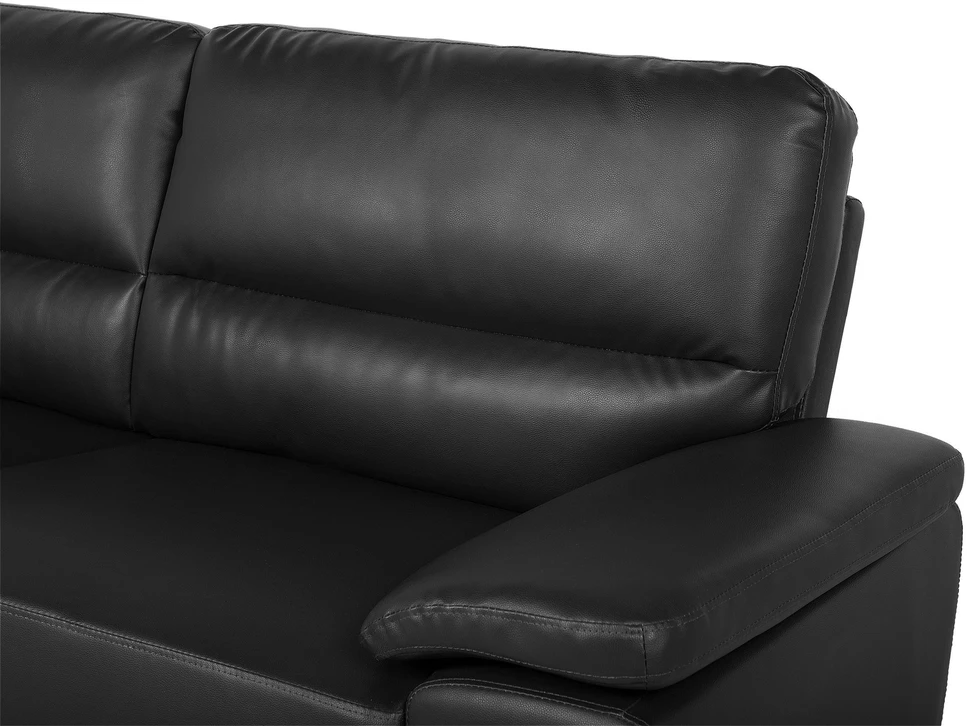Sofa Beliani 5 vietų poilsio baldų komplektas VOGAR iš dirbtinės odos, juodas