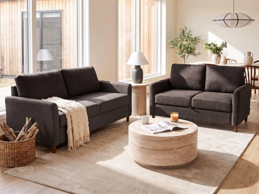Sofa Beliani 5 vietų poilsio baldų komplektas MARE tamsiai rudas