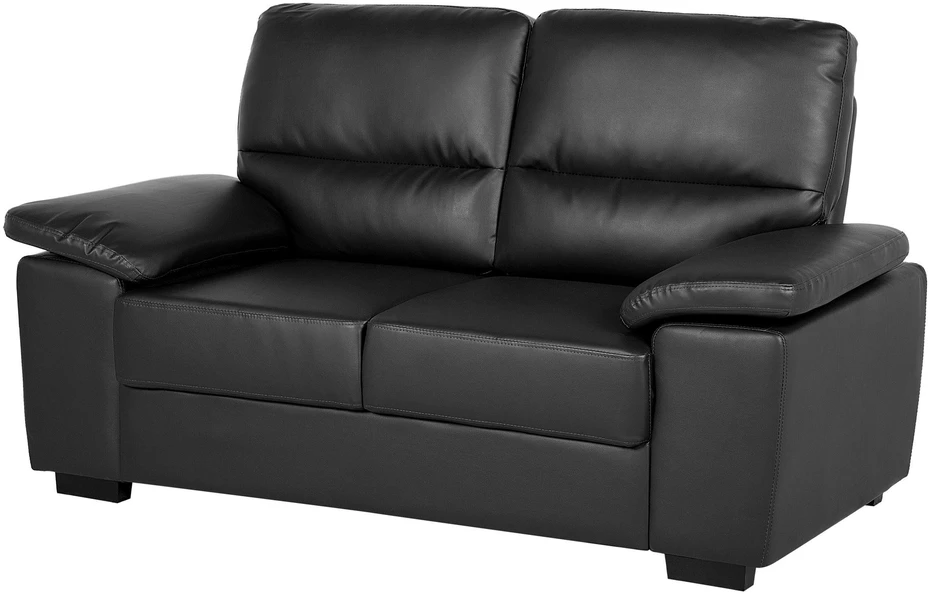 Sofa Beliani 5 vietų poilsio baldų komplektas VOGAR iš dirbtinės odos, juodas