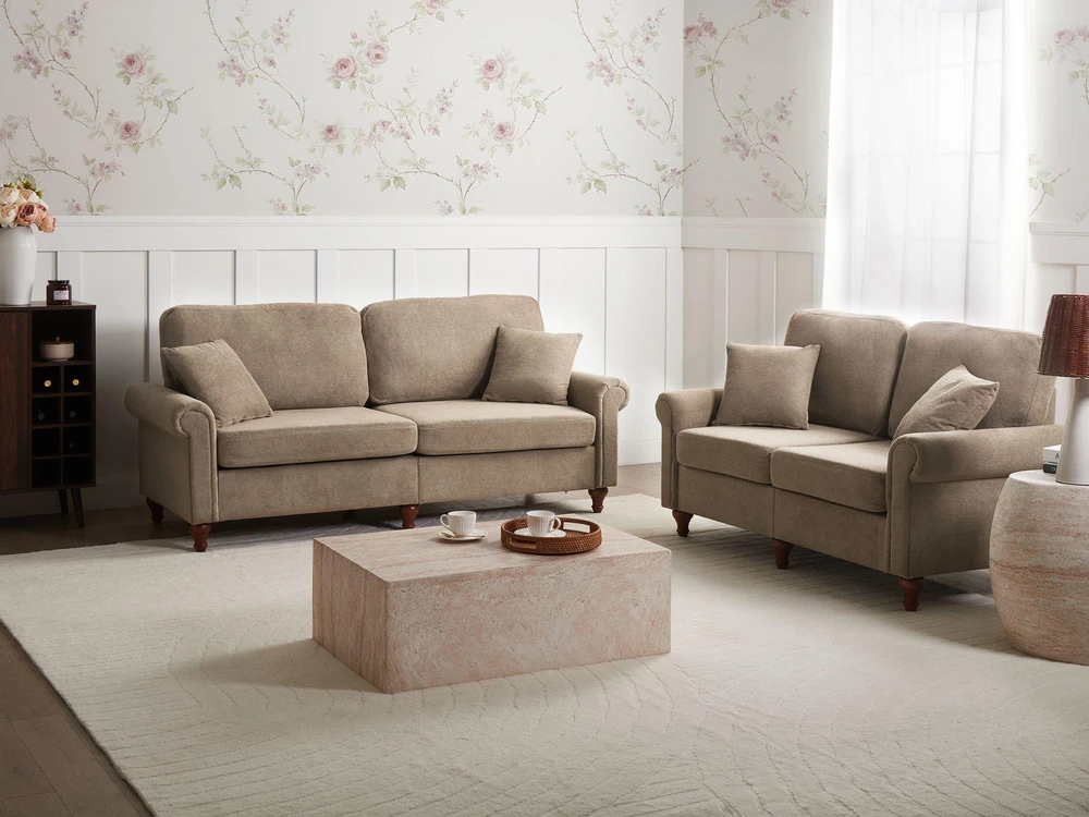 Sofa Beliani 5 vietų poilsio baldų komplektas GINNERUP, rudas