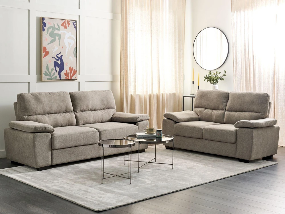 Sofa Beliani 5 vietų poilsio komplektas VOGAR šviesiai rudas