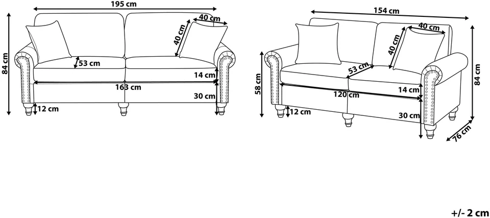 Sofa Beliani 5 vietų poilsio komplektas GINNERUP, šviesiai smėlio spalvos