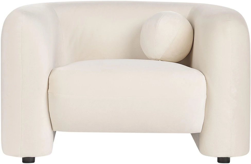 Sofa Beliani 5 vietų poilsio komplektas LEIREN, veliūras, kreminė balta
