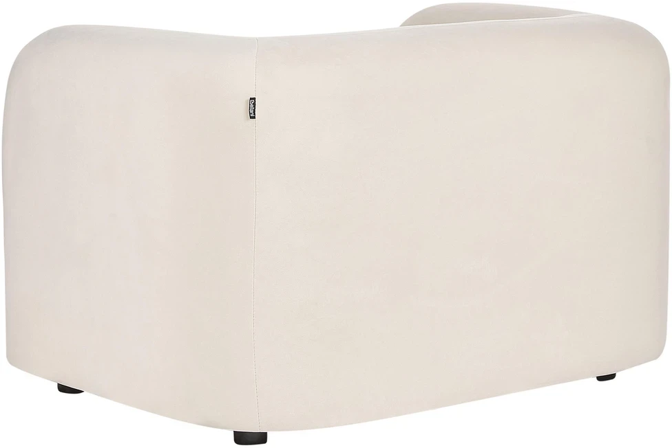 Sofa Beliani 5 vietų poilsio komplektas LEIREN, veliūras, kreminė balta