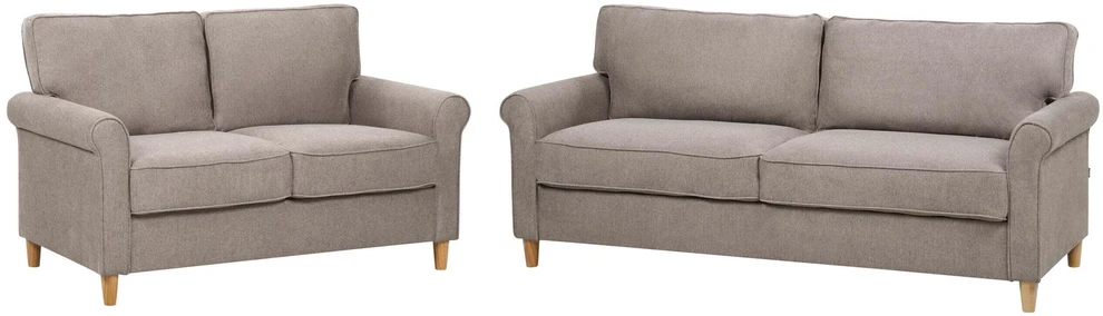 Sofa Beliani 5 vietų svetainės baldų komplektas RONNEBY šviesiai rudas